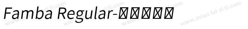 Famba Regular字体转换